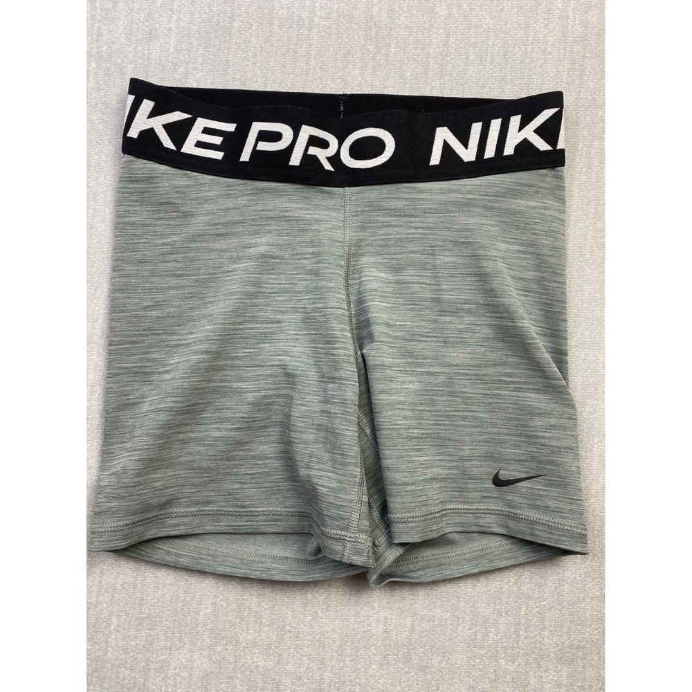 Nike Pro Womens Dri-FIT‎ Compression Shorts Grey Heathered Space Dye Small